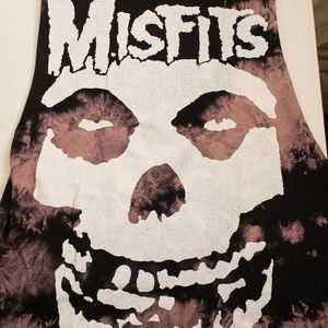 Misfits cut off sleeve t shirt small tye dye